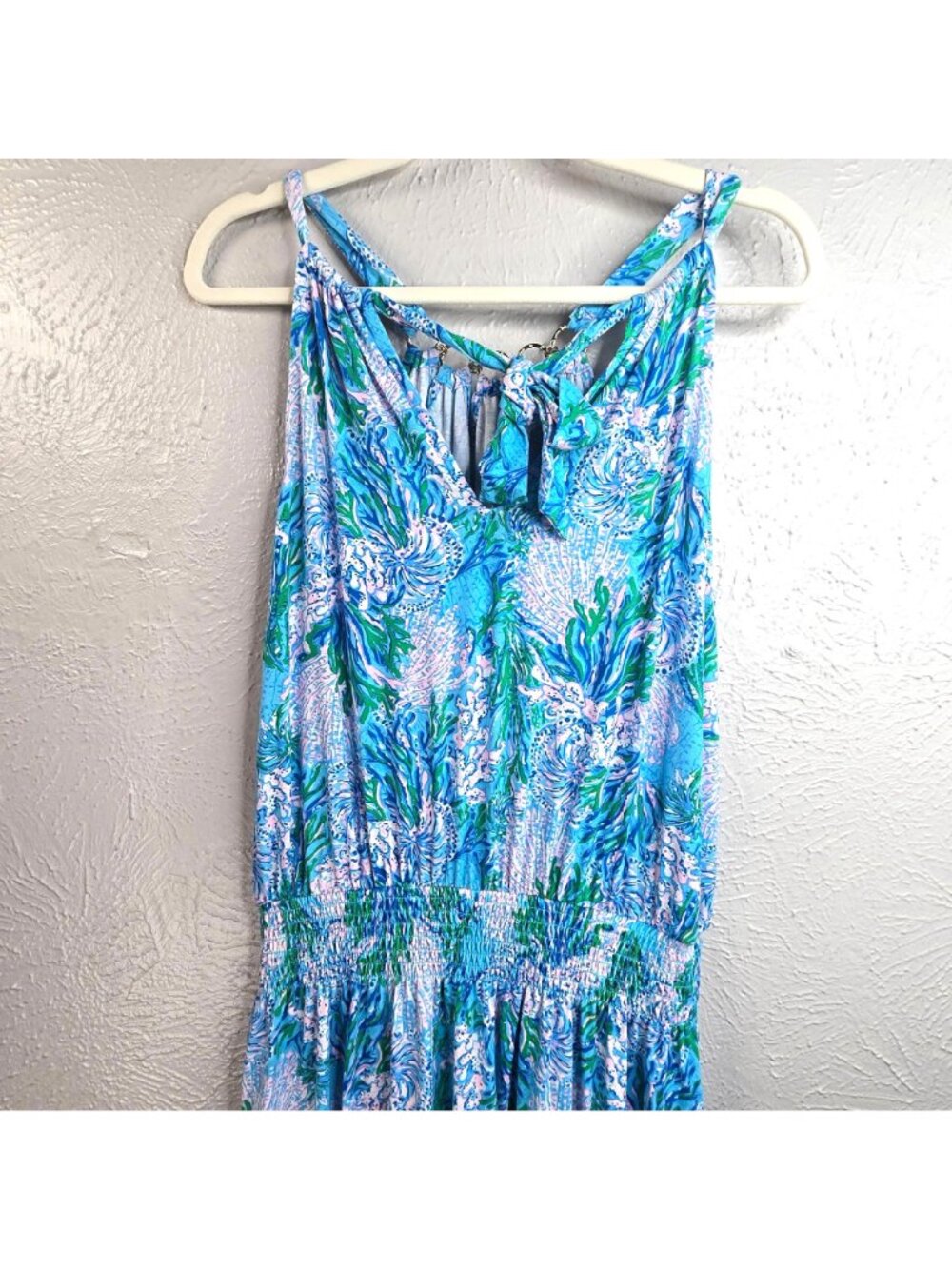 Lilly Pulitzer Skort Dress Blue Pink Sleeveless Tropical Floral Summer Vacation - Picture 8 of 11